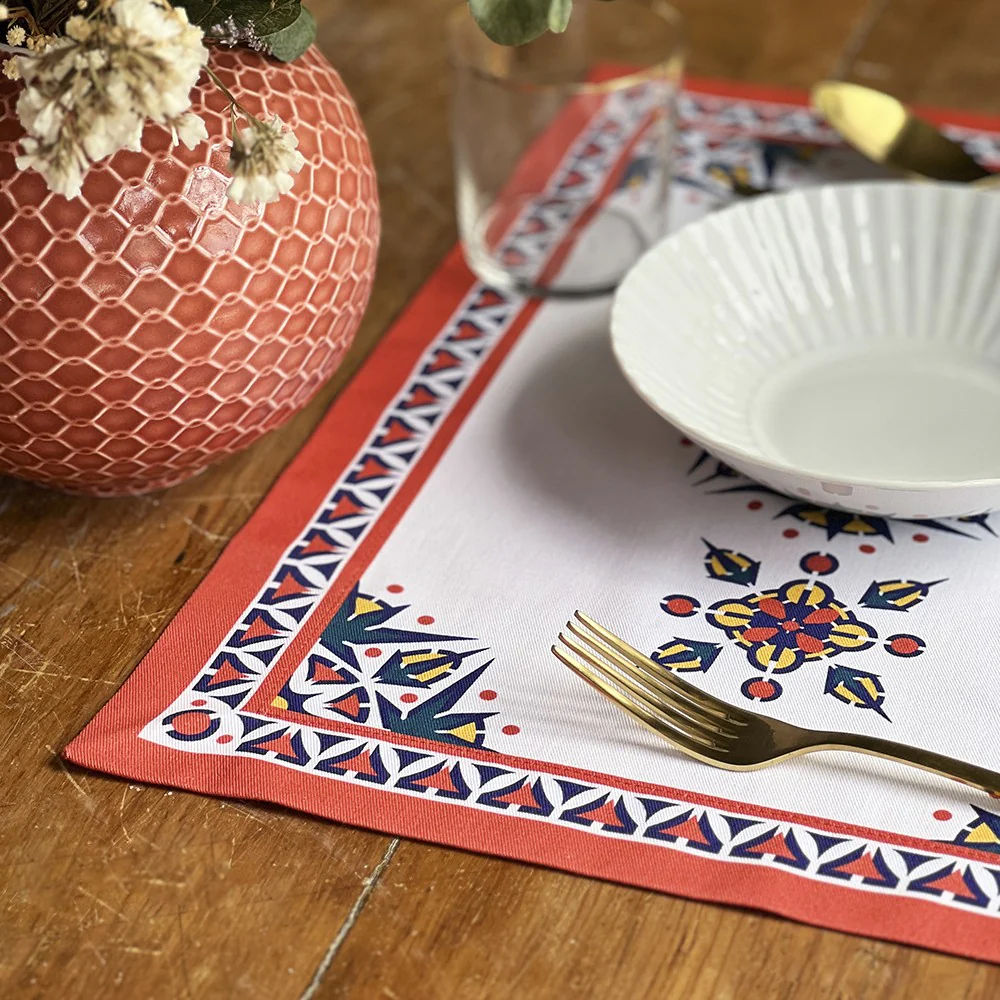 Toxo Color Cotton Tablecloth 4 pack