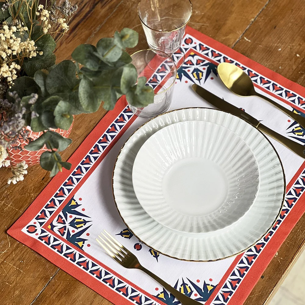 Toxo Color Cotton Tablecloth 4 pack - Image 2